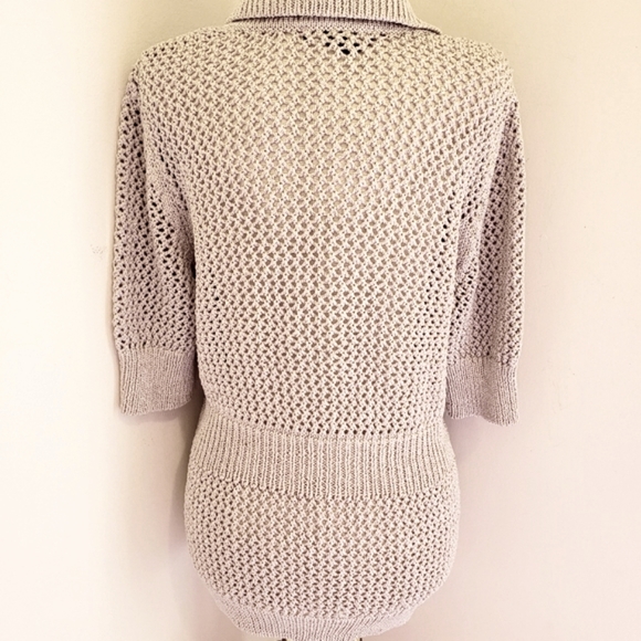 WHITE HOUSE BLACK MARKET SUBTLE METALLIC SWEATER - Picture 5 of 9